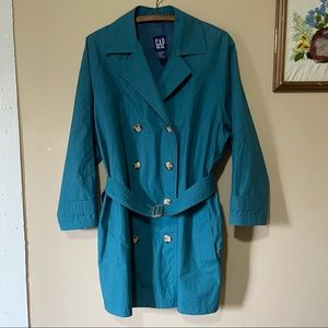 Vintage GAP Trench Coat (Ocean Blue)